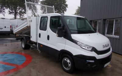 IVECO DAILY CCB 35C14 DOUBLE CABINE BENNE + COFFRE 06 PLACES