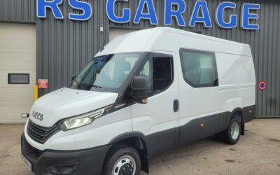 IVECO DAILY 35C18 HA8 V12 FOURGON PACKS CONNECT HI-MATIC & DELIVERY REGIONAL CABINE APPROFONDIE FIXE "GRUAU" 07 PLACES comme NEUF ( cylindrée moteur 3 Litres )